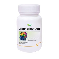 Ginkgo Bilberry Lutein Veg Capsule Гинкго + Черника + Лютеин от Биотрекс 60 капсул